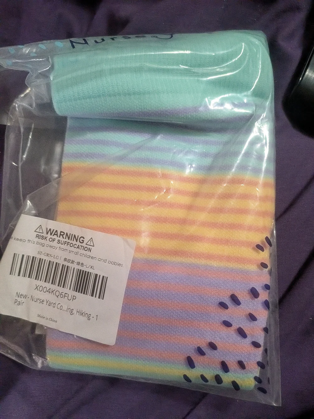 Nurse Yard Striped Pastel Compression Socks - Multicolor